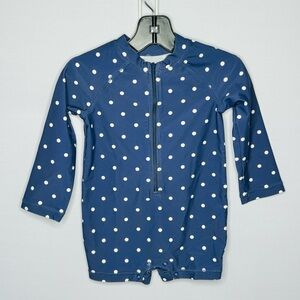 Primary Polka Dot Kids Rashguard one piece UPF Swimwear 18-24 mo